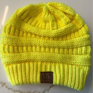 C.C Neon Yellow Knit Beanie